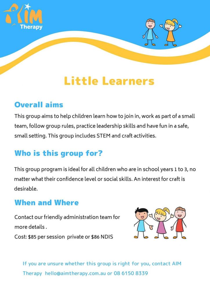 Little Learners Group Information AIM Therapy for Children
