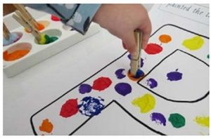 Hand and Finger Strength Activities Peg painting