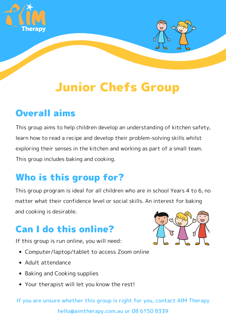 Junior Chefs Information Sheet